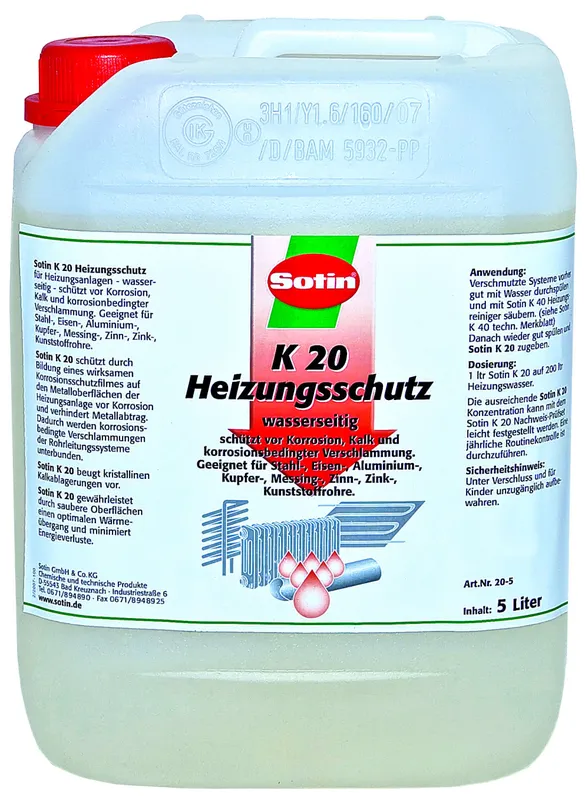 Sotin K 20 Heizungsschutz 5 ltr Kanister