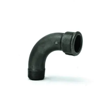 gebofittings Temperguss Gewindefittings 1 - Langer Bogen 90 - 1/2", schwarz