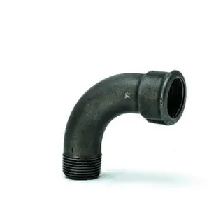 gebofittings Temperguss Gewindefittings 1 - Langer Bogen 90 - 1", schwarz