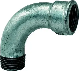 gebofittings Temperguss Gewindefittings 1 - Langer Bogen 90 - 1/2", verzinkt
