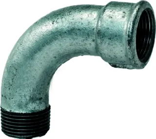 gebofittings Temperguss Gewindefittings 1 - Langer Bogen 90 - 4", verzinkt