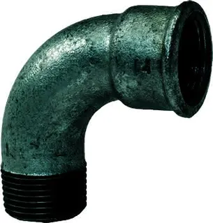 gebofittings Temperguss Gewindefittings 1 A - Kurzer Bogen 90  - 3/4", verzinkt
