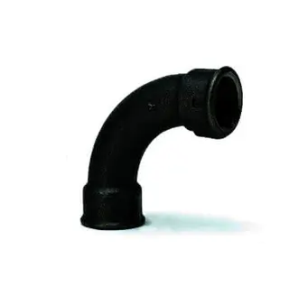 gebofittings Temperguss Gewindefittings 2 - Langer Bogen 90  - 1 1/2", schwarz