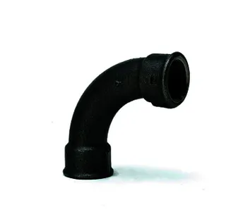 gebofittings Temperguss Gewindefittings 2 - Langer Bogen 90  - 2 1/2", schwarz