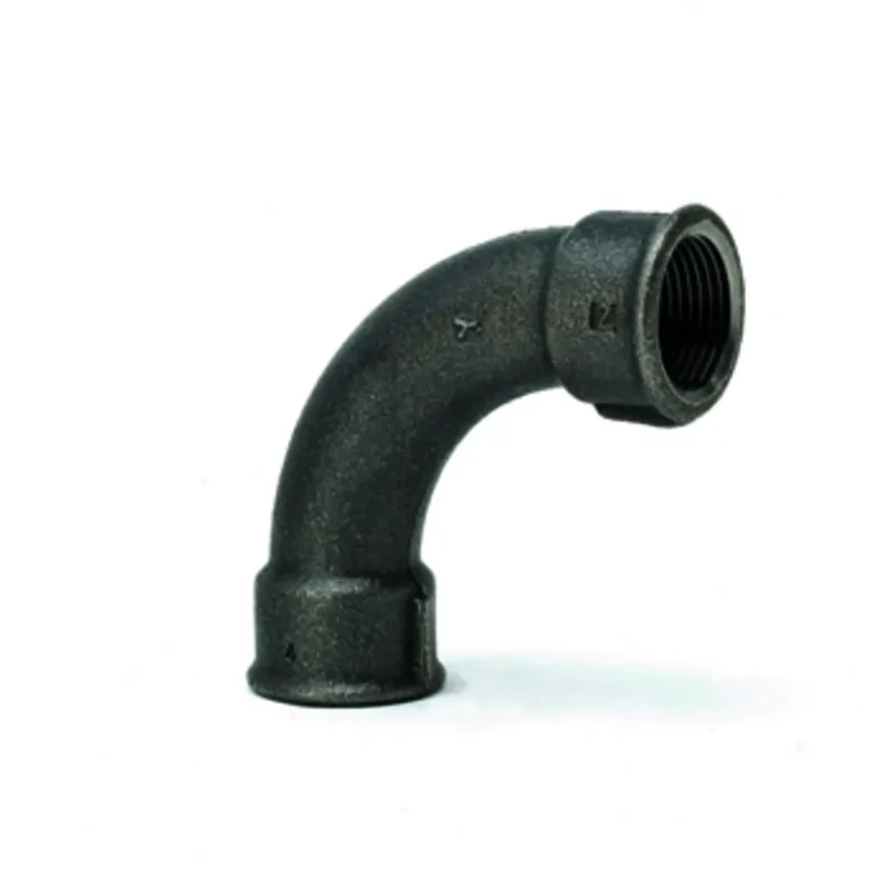 gebofittings Temperguss Gewindefittings 2 - Langer Bogen 90 - 3", schwarz