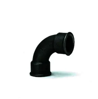 gebofittings Temperguss Gewindefittings 2 A - Kurzer Bogen 90 - 1 1/4", schwarz