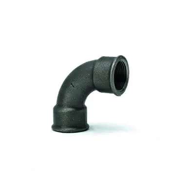 gebofittings Temperguss Gewindefittings 2 A - Kurzer Bogen 90 - 2", schwarz