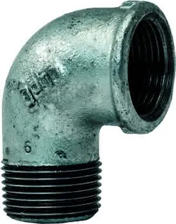 gebofittings Temperguss Gewindefittings 92 - Winkel 90 - 1/2", verz.