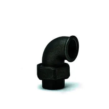 gebofittings Temperguss Gewindefittings 95 -Winkel 90 flach dicht. 1", sw