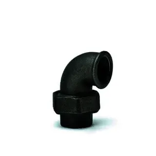 gebofittings Temperguss Gewindefittings 95 -Winkel 90 flach dicht. 1", sw