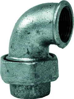gebofittings Temperguss Gewindefittings 95 -Winkel 90 flach dicht. 3/4",verz.
