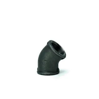 gebofittings Temperguss Gewindefittings 120 - Winkel 45 - 3/4", schwarz – Bild 2