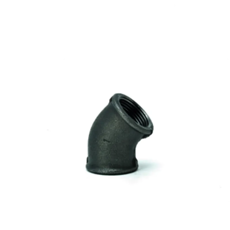 gebofittings Temperguss Gewindefittings 120 - Winkel 45 - 3", schwarz