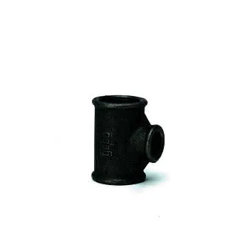 gebofittings Temperguss Gewindefittings 130-T-Stk. 1 1/2"x 2"x1 1/2", red.,sw