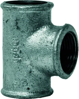 gebofittings Temperguss Gewindefittings 130-T-Stk. 1"x3/8"x1",red.,verz.