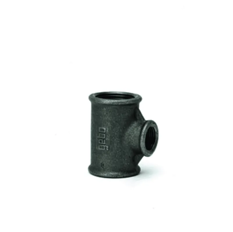 gebofittings Temperguss Gewindefittings 130-T-Stk. 1"x1"x3/4", red.,sw
