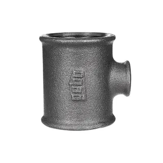 gebofittings Temperguss Gewindefittings 130-T-Stk. 1 1/2"x1/2"x1 1/2", red.,sw