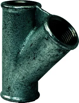 gebofittings Temperguss Gewindefittings 165 - T-Stück 45 - 1/2", verzinkt