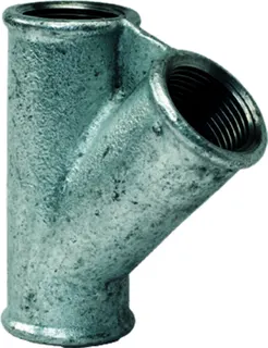 gebofittings Temperguss Gewindefittings 165 - T-Stück 45 - 3/4", verzinkt