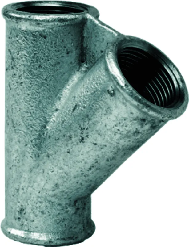 gebofittings Temperguss Gewindefittings 165 - T-Stück 45 - 1 1/4", verzinkt