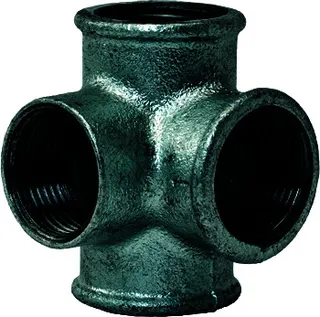 gebofittings Temperguss Gewindefittings 223 - T-Verteiler 1", verzinkt – Bild 2