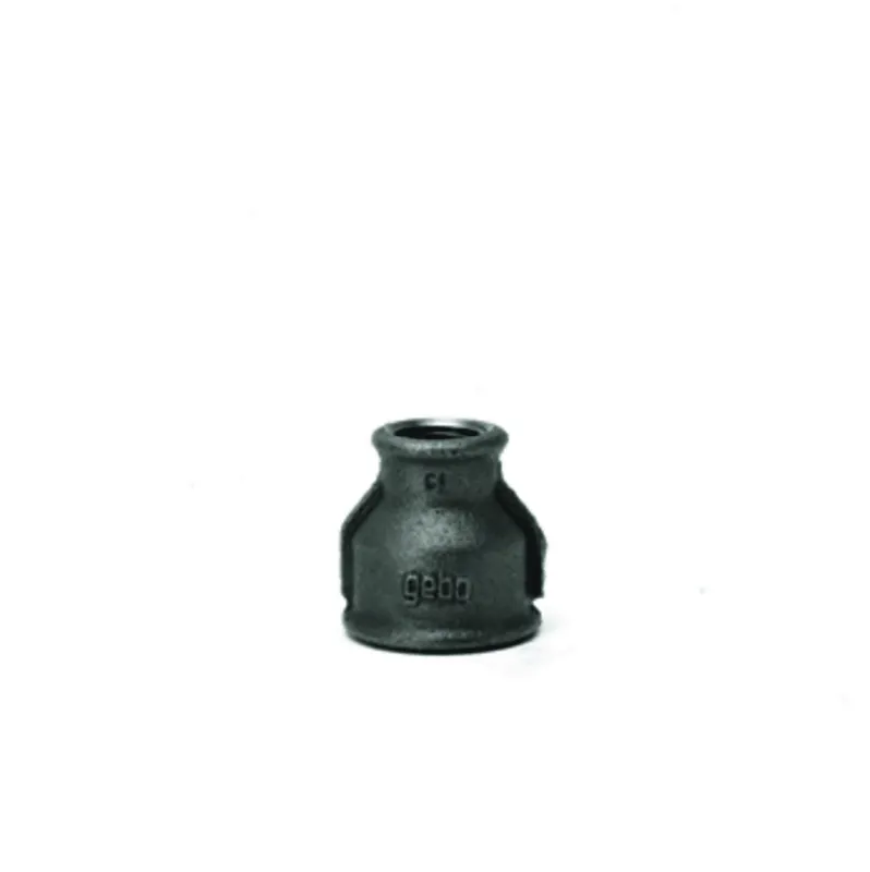 gebofittings Temperguss Gewindefittings 240 - Reduziermuffe 1 1/4"x1/2", schw.