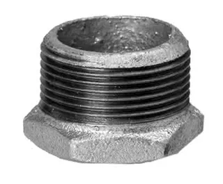 Temperguss-Reduziernippel Nr.241 1/4 x 1/8" verzinkt