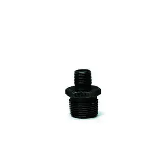 gebofittings Temperguss Gewindefittings 245 -Red.doppelnippel 1/2" x 3/8", schw.