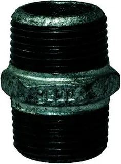 gebofittings Temperguss Gewindefittings 280 - Doppelnippel 1", verzinkt – Bild 2