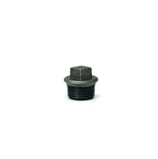 gebofittings Temperguss Gewindefittings 290 - Stopfen mit Rand 3/8", schwarz