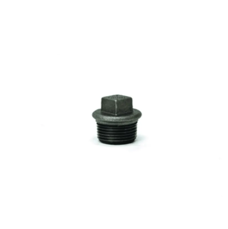 gebofittings Temperguss Gewindefittings 290 - Stopfen mit Rand 2 1/2", schwarz