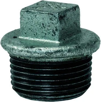 gebofittings Temperguss Gewindefittings 290 - Stopfen mit Rand 4", verzinkt