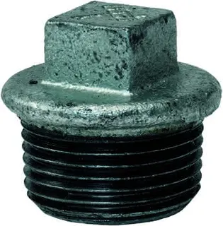 gebofittings Temperguss Gewindefittings 290 -Stopfen mit Rand 3/8", verzinkt
