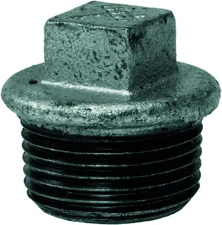 gebofittings Temperguss Gewindefittings 290 - Stopfen mit Rand 4", verzinkt – Bild 2