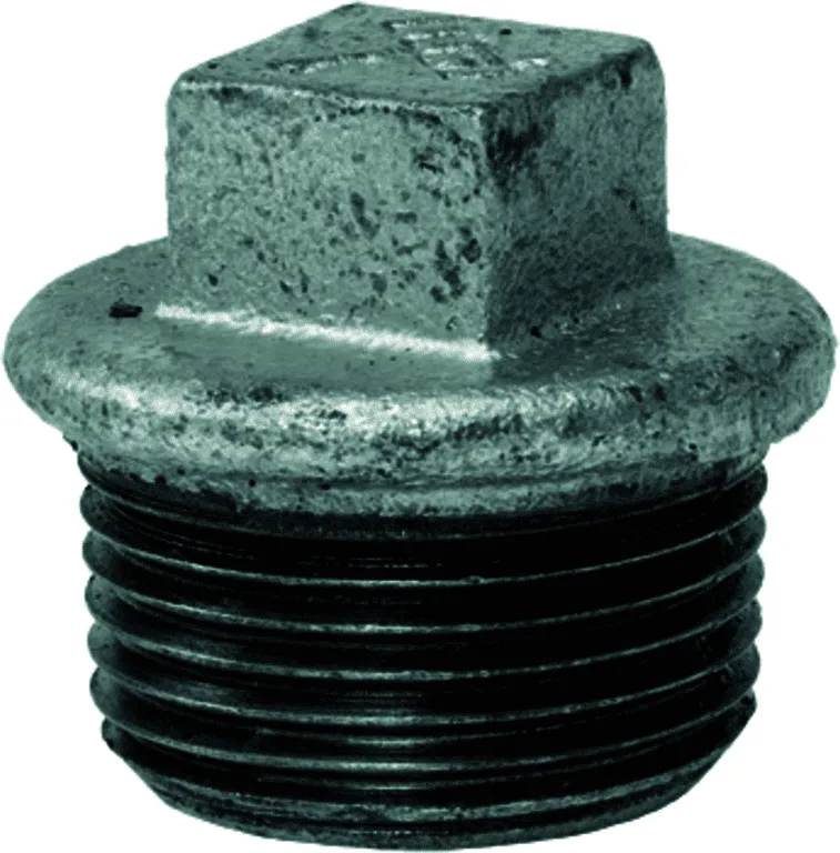 gebofittings Temperguss Gewindefittings 290 - Stopfen mit Rand 2", verzinkt
