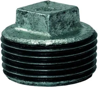 gebofittings Temperguss Gewindefittings 291 - Stopfen ohne Rand 2 1/2", verzinkt
