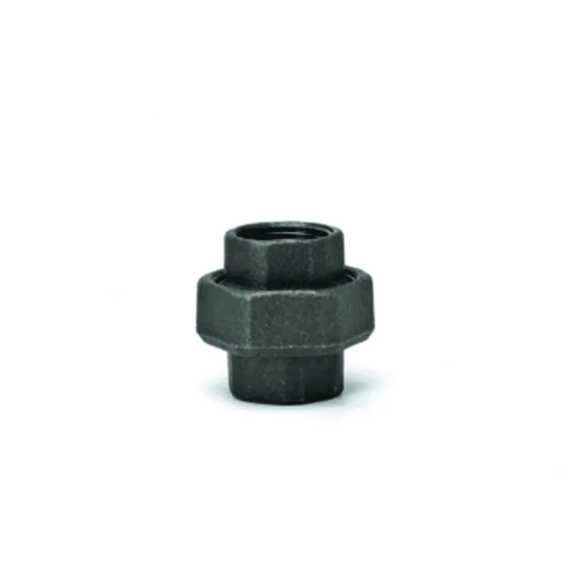 gebofittings Temperguss Gewindefittings 330 - Verschraubung flach 3/8", schwarz