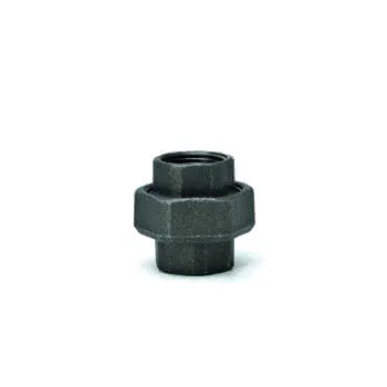 gebofittings Temperguss Gewindefittings 330 - Verschraubung flach 2", schwarz
