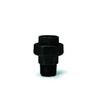 gebofittings Temperguss Gewindefittings 331 - Verschraubung flach 1/2", schw. – Bild 2