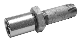 Langgewinde 5b 1/2", geschweisst DIN 2441, m.Muffe u.Gegenm.,verzinkt