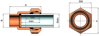 gebomessing, Messing-KLV Serie 313 Typ MAS 1" für Stahlrohr – Bild 2