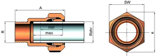 gebomessing, Messing-KLV Serie 313 Typ MAS 2" für Stahlrohr – Bild 2