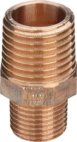 Viega Reduziernippel 3245 mit Mehrkant in R2 x R1 1/4 Rotguss