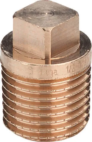 Viega Stopfen 3291 mit Vierkant ohne Rand R1 Rotguss