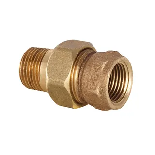 IBP Verschr.fl.dicht. S.3000 3331 1/4" IG/AG Rotguss
