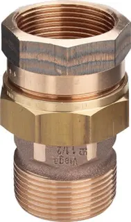 Viega Rohrverschraubung 3331 flachdichtend in R1 x Rp1 Rotguss