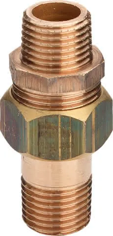 Viega Rohrverschraubung 3334 flachdichtend in R1 x R1 Rotguss