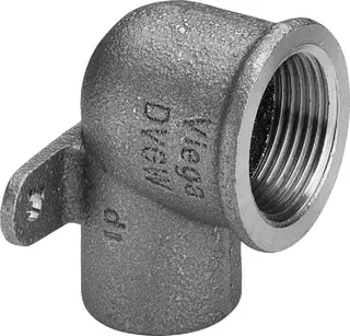 Viega Wandscheibe 94472G mit zwei Ösen in 15mm x Rp3/8 Rotguss – Bild 2