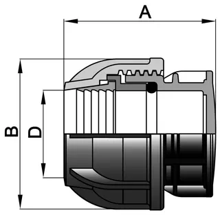 geboplast Kunststoff-Klemmverbinder Typ PEK 40mm, Endkappe – Bild 3