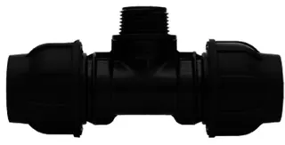 geboplast Kunststoff-Klemmverbinder Typ PTA 63mm x 2" x 63mm mit Außengew.